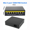 KuWFi 48V 4 порта POE коммутатор Ethernet 10/100 Мбит/с IEEE 802,3 AF/AT